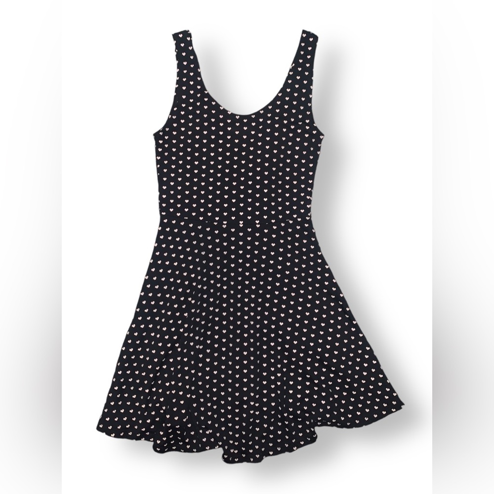 Delia’s Black Dress with White Hearts Size Small Sleeveless